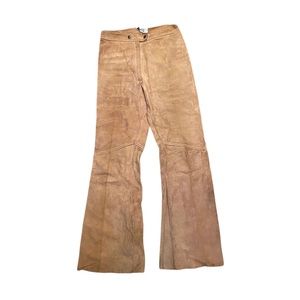 THE BEST vintage sued boot-cut (to die for!) patchwork pants!